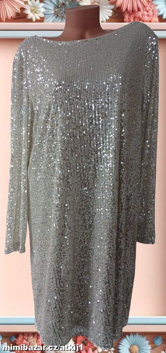 Společenské šaty s flitry vel. 46/48/50