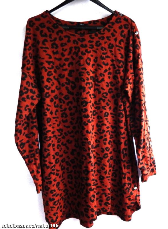 Silnější šato tunika s ozdobnými druky vel.50/52