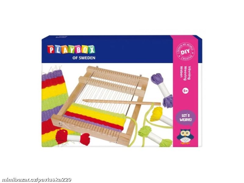 Tkalcovský stav 22x19cm jehla, bavlnky