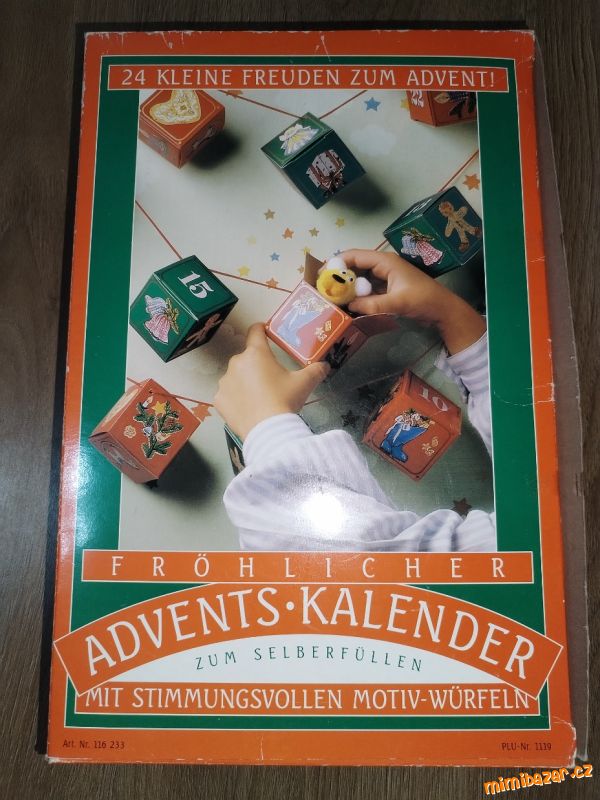 Adventní kalendář nepoužitý krabičkový