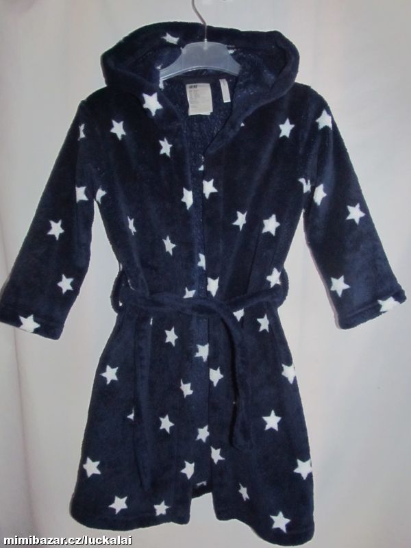 Chlupatkový župánek, župan hvězdičky 110/116