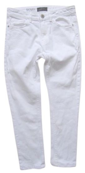 BÍLÉ DŽÍNY SKINNY