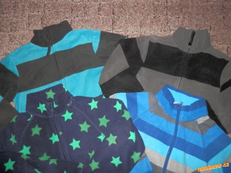 Fleese mikiny 4x, cena za vše