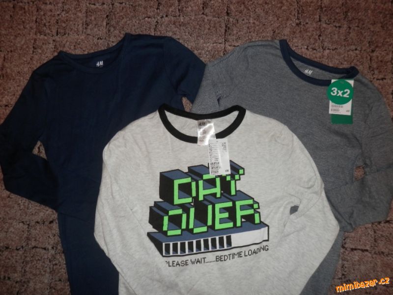 Trička s dlouhým rukávem, n.o.v.é, cena za všechny