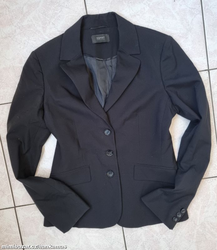 Sytě černé jarní sako ESPRIT-38(UK10)