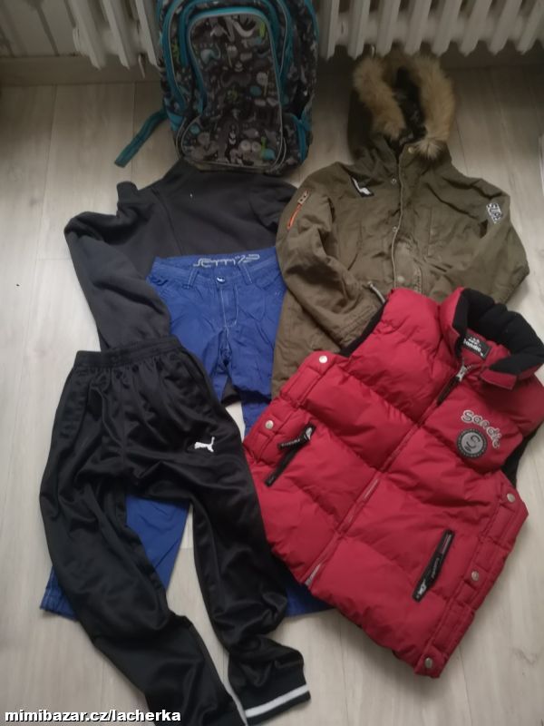 Komplet oblečení 1.stupeň ZŠ parka, vesta, aktovka