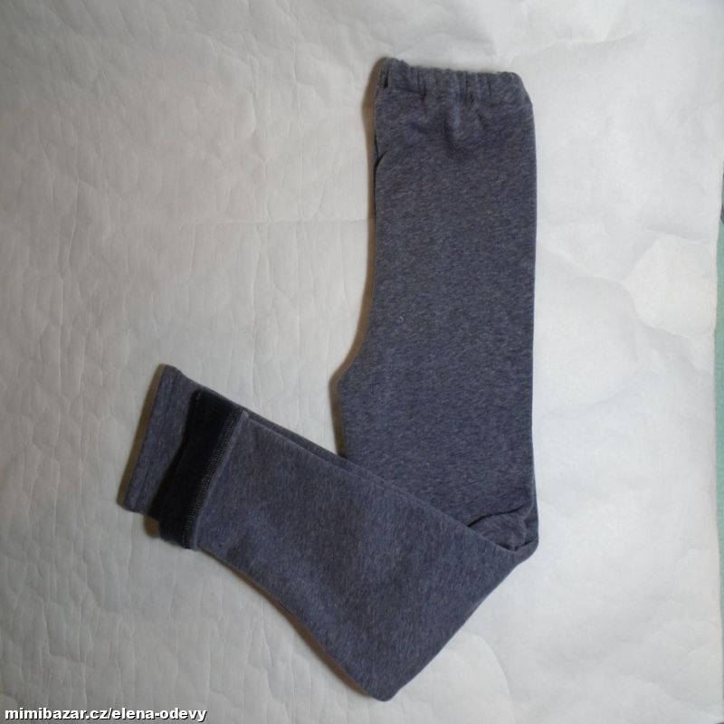 dětské TEPLÉ legíny Šedý melír