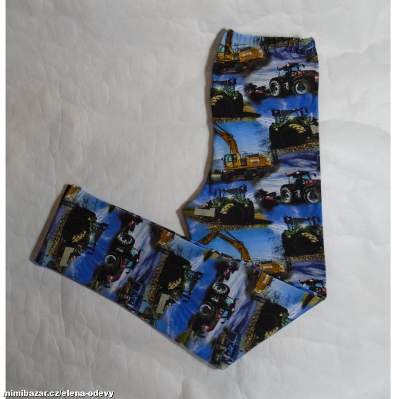 dětské legíny Stavební stroje digi