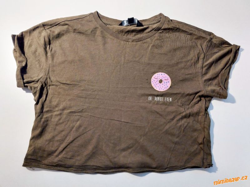 Tričko s krátkým rukávem, crop top