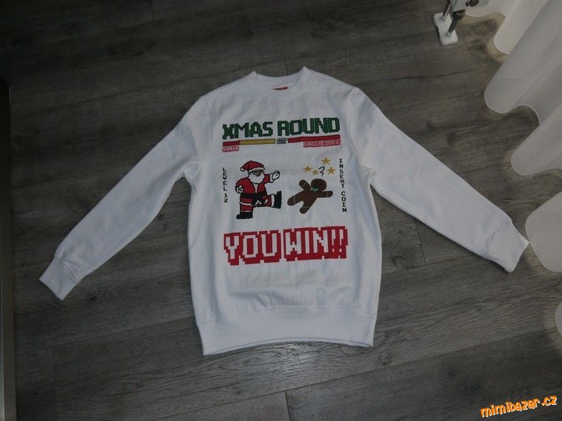 MIKINA VÁNOČNÍ BÍLÁ LEFTIES v. S