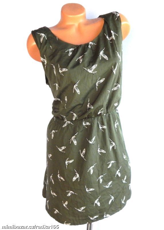 Slabé khaki šaty vel.48