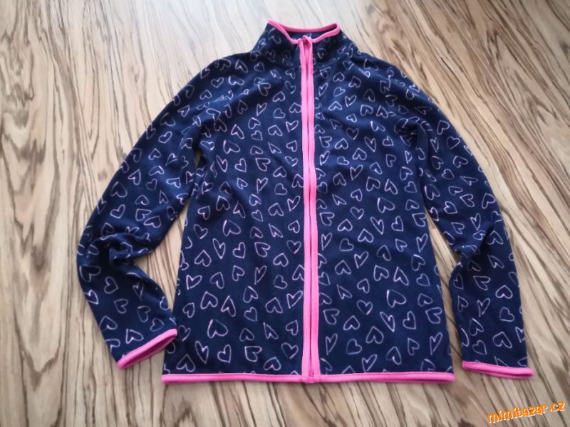 Mikina na zip, bez kapuce