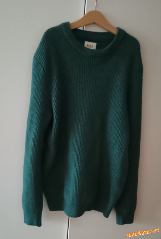 Krásný tmavě zelený svetr Mark&Spencer