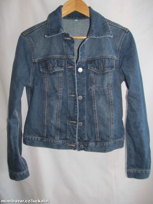 Džínová, riflová bunda dámská Benetton vel. M
