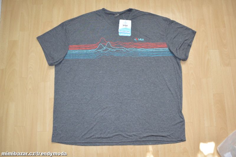 V nové šedé pánské tričko Kilpi vel. 7XL