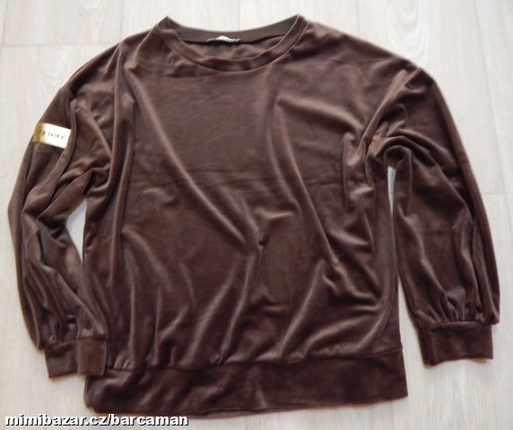 Heboučká sametová velurová mikina, vel. L/XL