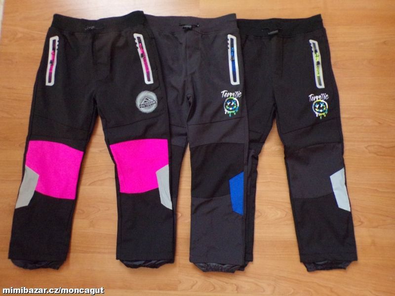 KALHOTY softshellové, outdoorové - jaro-podzim