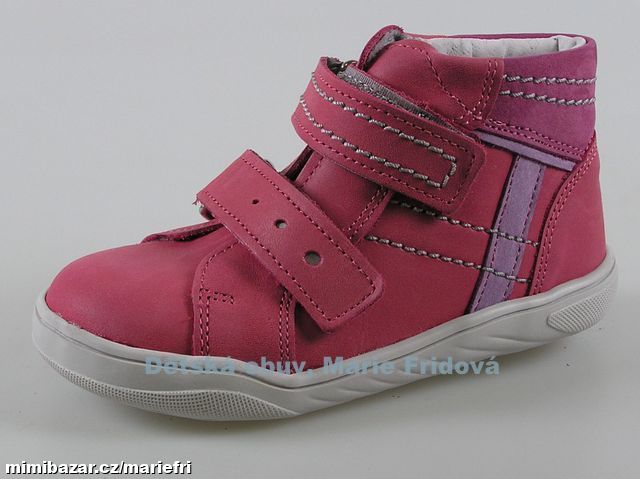 Celoroční kožená kotníková obuv ESSI S2546 růžová