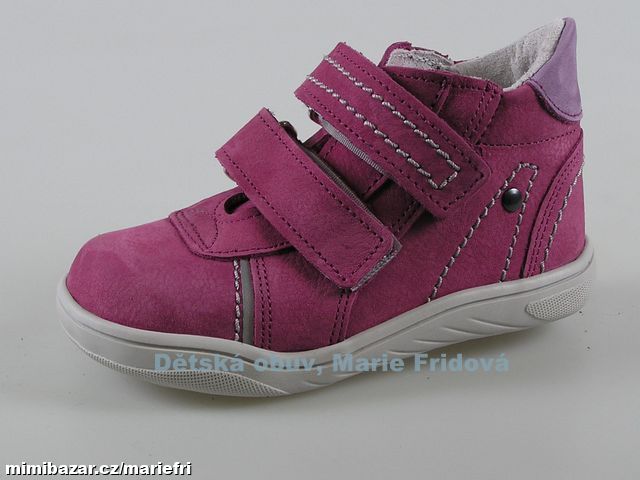 Celoroční kožená kotníková obuv ESSI S2564 fuchsie