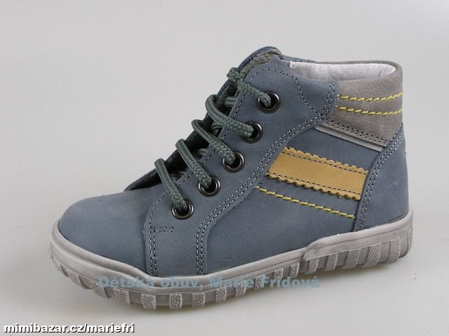Celoroční kožená kotníková obuv ESSI S2545 jeans