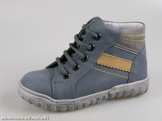 Celoroční kožená kotníková obuv ESSI S2545 jeans