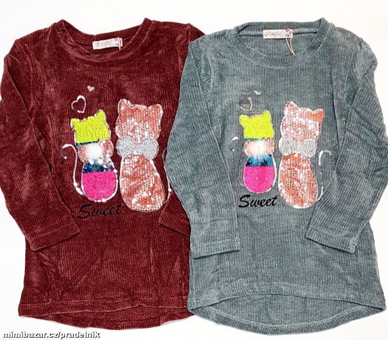 Heboučký svetr s kočičkami ve vel.116 až 146