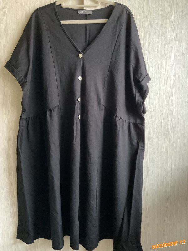 Černé šaty tunika 54-60