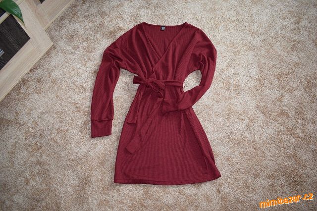 Šaty, šatičky xs/34 Shein vínové