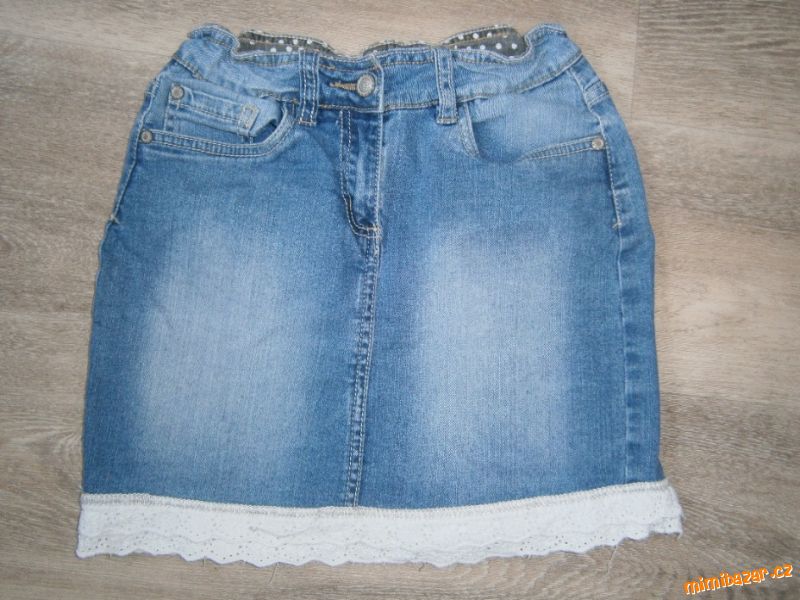 riflová sukně vel. 152