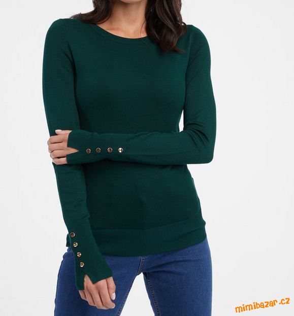 Tmavě zelený svetr ORSAY vel. M