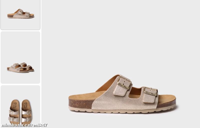 Pantofle zlaté zdravotní Toni Pons