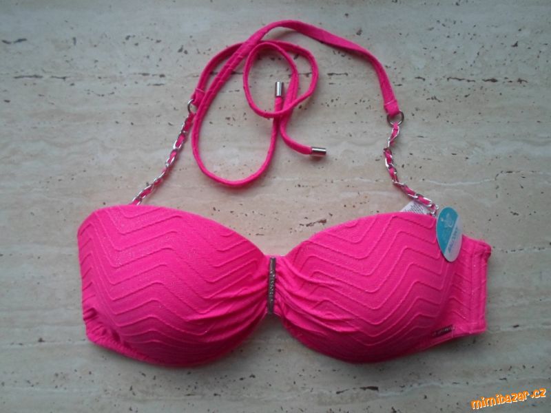 Růžové plavky plavková podprsenka 75C