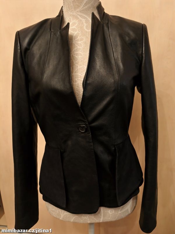 Kožená bunda sako černé vel S