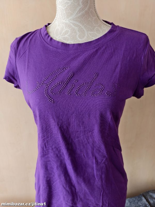 VÝPRODEJ !!fialové triko adidas vel S