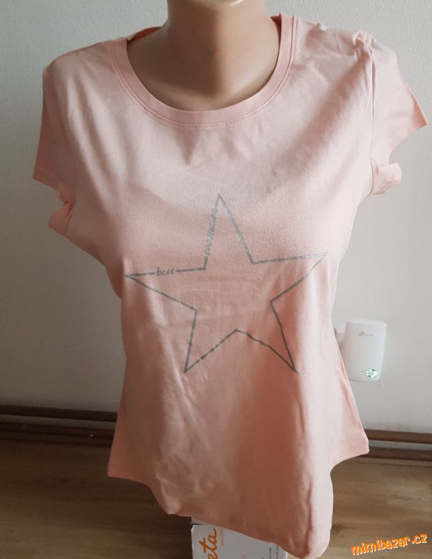 Světle růžové tričko BONPRIX vel. M
