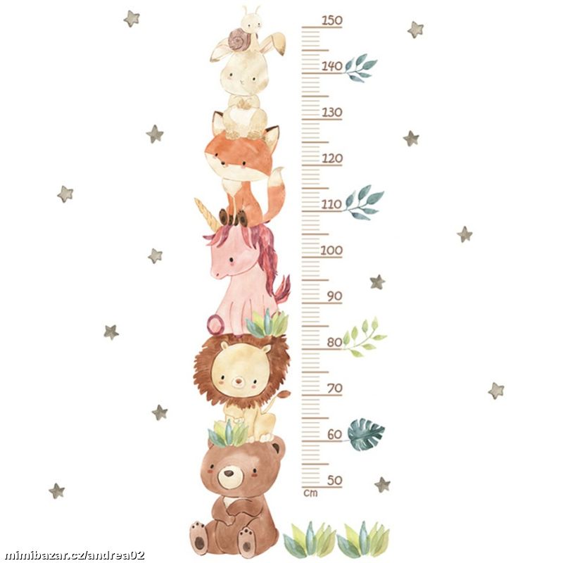 Samolepky na zeď metr zvířátka