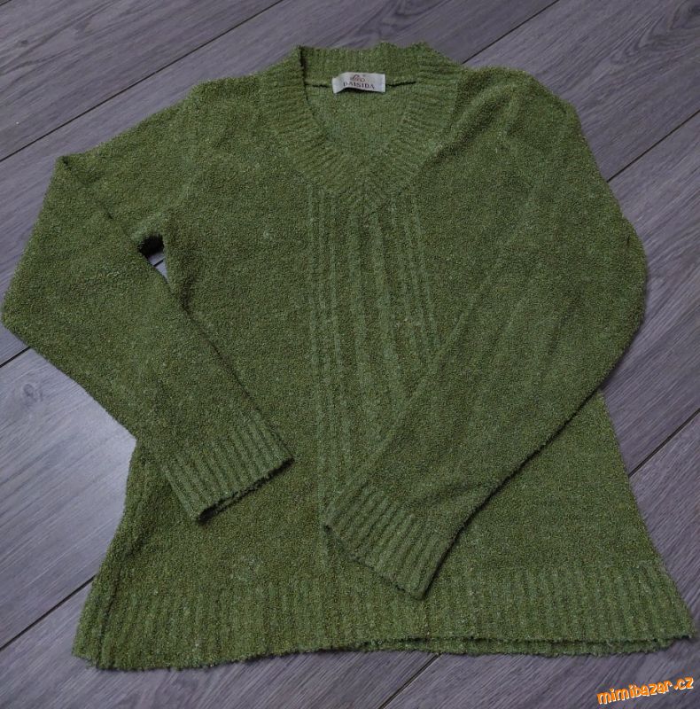 halenka zelená teplejší - 70% vlny