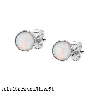Stříbrné opálové náušnice