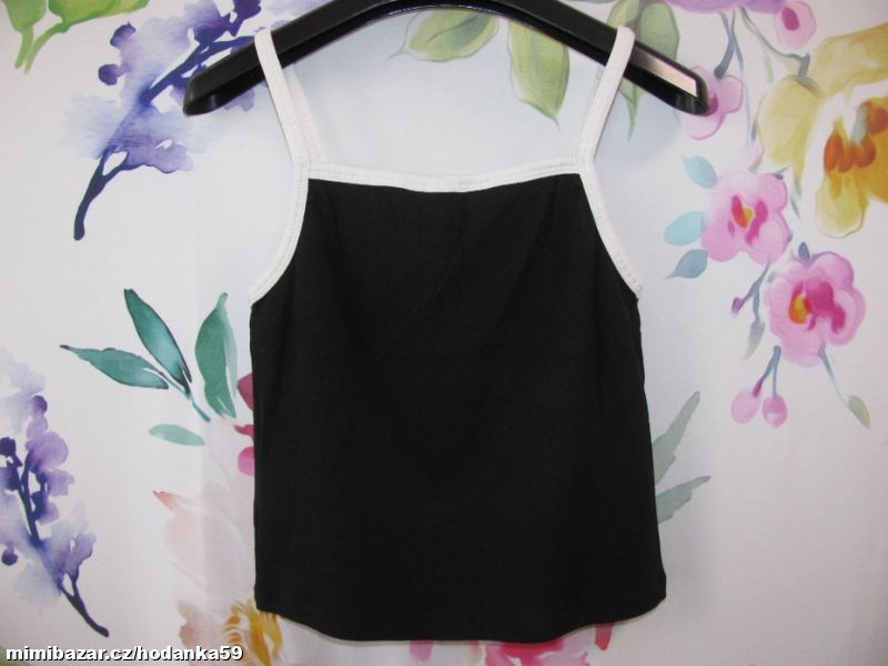 Crop top pružné řádkované letní tričko H&M