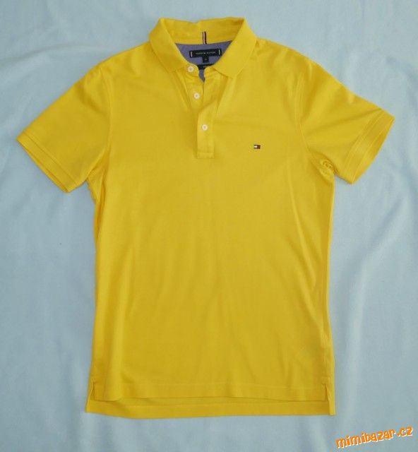 Žluté bavlněné polo tričko Tommy Hilfiger