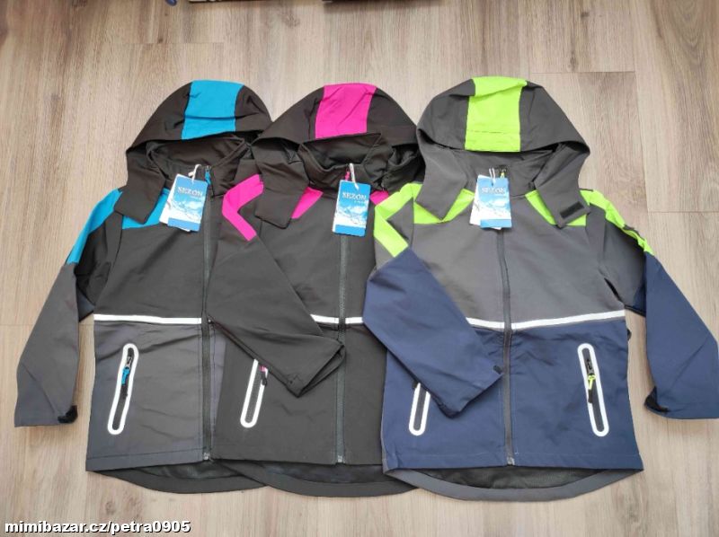 Softshellová jarní bunda 134, 140, 146, 152, 158, 164