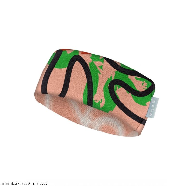 Unuo dětská fleecová čelenka Elise Fantazie meruňk