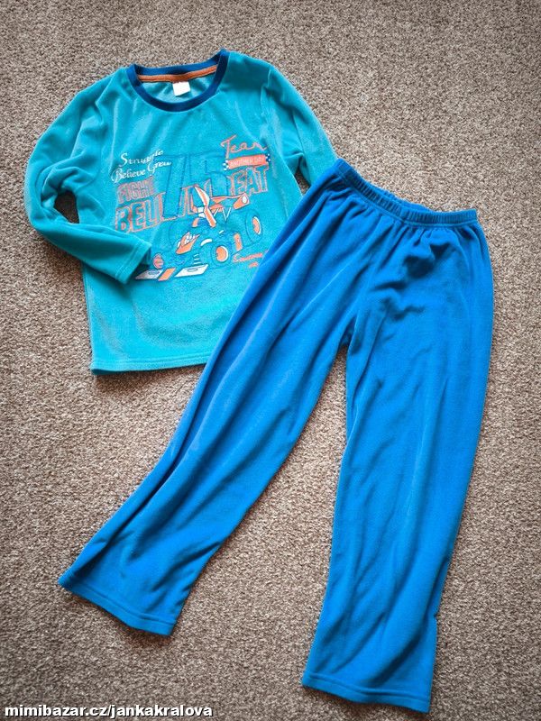 Chlapecké sametové pyžamo-dlouhé