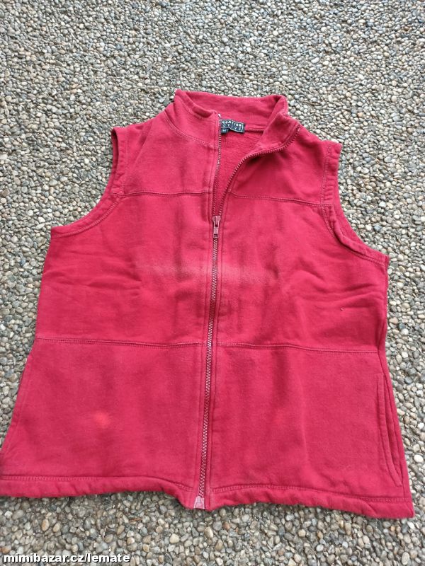 Sportovní mikinová vesta s bočními kapsičkami