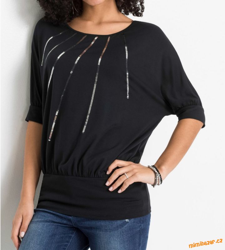 Černé triko BONPRIX vel. M