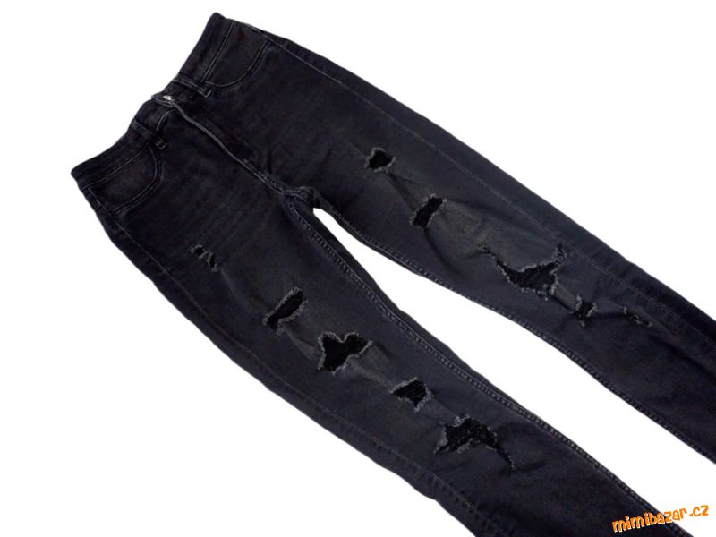 dámské trhané skin džíny H&M