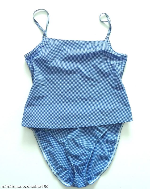 Modro bílé tankini vel.44/46 ...outlet