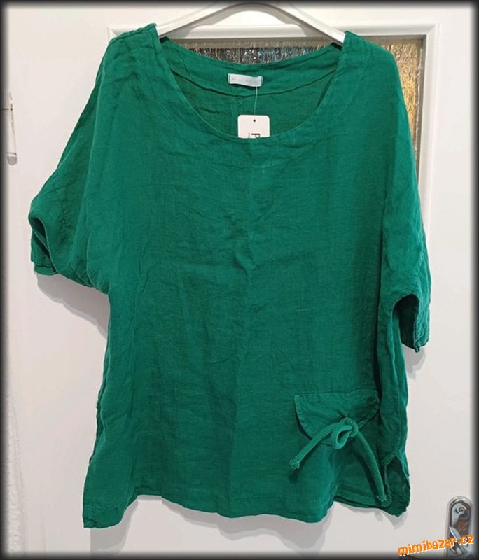 Lněná značková halena, v. 44-46, zn. PURO LINO