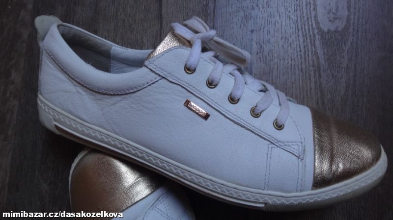 Zlatobílé kožené tenisky LASOCKI v. 38