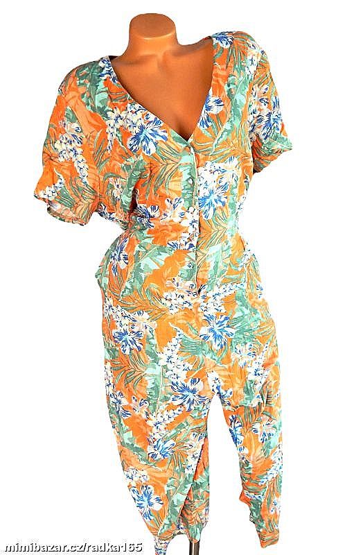 Částečně lněný overal vel.46